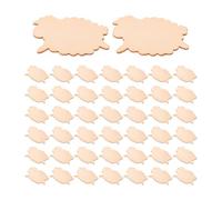 60pcs Unfinished Wood Sheep Shapes for Painting and Crafting Decor