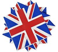 60pcs Union Jack Party Napkins Serviettes - VE Day 80th Anniversary Decorations - UK Flag Disposables -Tableware Party Supplies - Great Britain Street Events