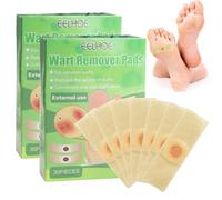 60pcs Verruca Treatment, Wart Remover, Plantar Wart Remover for Hands, Feet, Effective Deep Verruca Removal Pads Patches, Pain Relief, Non-irritating Wart Treatment for Adults