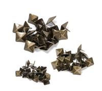 60Pcs Vintage Furniture Decorative Nails Antique Bronze Square Head Fixing Push Pins (3 Size) for DIY Cork Board,Sofa,Wooden Boxe