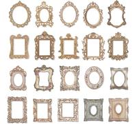 60PCS Vintage Scrapbook Frames Decorative Paper Borders, Scrapbooking Cutouts Paper for DIY Journal Craft Art, Retro Mirror Frame Papers for Junk Journal & Card Making, Elegant Crafting Supplies