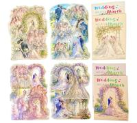 60Pcs Wedding March Series PET Scrapbook Stickers, Bride Dress Groom Love Stickers Kit for Scrapbooking, Junk Journal Ephemera, DIY Crafts Waterproof Journaling Supplies
