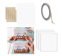 60PCS White LED Circuit Stickers and Conductive Fabric Tape,Light Craft Kit Mini Starter Kit for Crafts Projects Add Lights to a Christmas Tree,Light up a House,Create a Spooky Scene with a Ghost