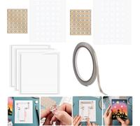 60PCS White LED Circuit Stickers and Conductive Fabric Tape,Light Craft Kit Mini Starter Kit for Crafts Projects Add lights to a Christmas tree,light up a house,create a spooky scene with a ghost
