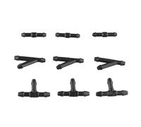 60Pcs Windshield Washer Hose Connector Kit T Y for I Type Splitter Fittings Black Plastic Car Windscreen Water Tube Joiner Vehicle Fluid Line Adapter