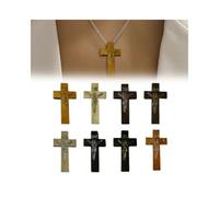 60PCS Wooden Cross Crafts Christian Cross Decorations for Jewelry Making Natural Wood Cross Dangle Charm Cross Pendants Accessories for Halloween Party DIY Crafts Bracelets Earring Necklace