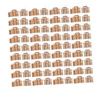 60pcs World Map Mini Suitcase Favor Box, Vintage Kraft Paper Gift Box | 3.2x2.2x1.2in Size, White Card Paper and Kraft Paper, Tags with Burlap Twine Included