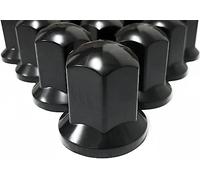 60pcs x 33mm Black Wheel Nut Caps ABS Plastic Long Caps for Truck Trailer Bus Caravan Wheel Nut Protection Accessories