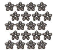 60pcs Zinc Alloy Backplate Washers, Coffee Vintage Flower Shape | Ornate Petal Design, Restoration and DIY Projects, Decorative Support Layer for Wedding Favor Box Backplates