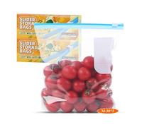 60PCS Zip Lock Food Storage Freezer Bags, TAIYUNWEI Reusable Sandwich Bags with Expandable Bottom-Freezer and Microwave Safe, for Sanwich, Fruit, Snack, Veggie, Grain, Meat (60 Pack-Half Gallon)