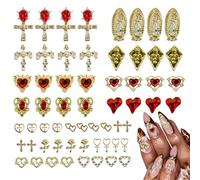 60pcsy2k Style Nail Art Decoration, Small Nail Charms & Gems Decorations Supplies, Personalized Accessories Decor Supplies Various Shapes Moderate Size