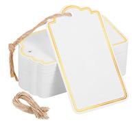 60Pieces Blanked Labels Gold Foil for Personalizing Handwritten Wishes and Crafting Activities for Parties and Weddings Party Gift Labels