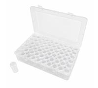 60Round Bottles No Insert Diamond Painting Containers Multi Purpose Portable Plastic Case Box with Stickers & Compartments Arts Crafts Storage Bottle for Hardware Rhinestone