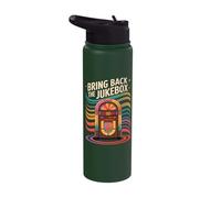 60s 70s 80s 90s Jukebox Nostalgia Memories Music Stainless Steel Insulated Water Bottle