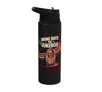 60s 70s 80s 90s Jukebox Nostalgia Memories Music Stainless Steel Insulated Water Bottle