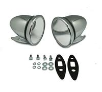 60's 70's 80's universial Vintage Classic Outside Chrome Mirrors Pair