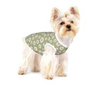 60s 70s Retro Style Daisy,Cotton Sleeveless Pet T-Shirt Soft Stretchy Puppy Breathable Vest,L