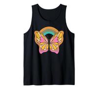 60s 70s Retro Vintage Vibes Peace and Love Butterfly Music Tank Top