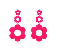 60s 70s Vintage Daisy Flower Floral Drop Dangle Earring for Women Bohemian Retro Resin Acrylic Petal Statement Earring Lovely Jewelry Birthday Gift, Acrylic Metal, acrylic