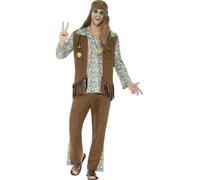 60s Hippie Adults Fancy Dress 1960s 1970s Groovy Mens Womens Hippy Costumes New