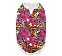 60s Hippie Psychedelic Art Dog And Cat Clothes Pet Summer Sleeveless T Shirt Basic Vest XL