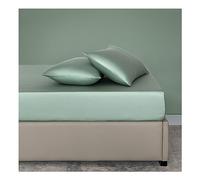 60S Lenzing Tencel Ice Silk Fitted Sheet Only Silky Sateen Weave Cooling Summer Soft Breathable Mattress Cover 25cm 30cm Deep Pocket Twin Queen King 1 Piece
