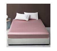 60S Long-Staple Cotton Fitted Sheet Luxury Silky Satin Weave 30cm Deep Pocket Bottom Bed Sheet Twin Full Queen King Single Small Double 1 Piece Only