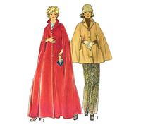 60s Sewing Pattern - Cape Coat in Two Lengths - Bust: 34” - 38” (86.4cm-96.5cm)