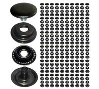 60Sets 12.5mm Stainless Steel Fastener Snap Press Stud Button Kits for Coats Bags Leathers Marine Boat Canvas Gunmetal Black No Tools