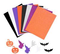 60Sheets Halloween Cardstock 8.5x11" Glitter Card Stocks Black White Purple Scrapbook Paper Orange Construction Paper for Halloween Crafts Invitations Greeting Cards Making School Office Home Supplies