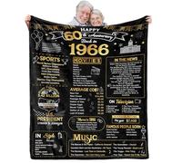 60th Anniversary Blanket - Sixty Years of Marriage Gift for Couple - 60x50