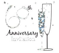 60th Anniversary Diamond Wedding Invites Invitation