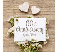60th Anniversary Guest Book: Rustic Heart Design | 60th Anniversary Party Guest Sign In & Message Book | Gift Log | Memory Keepsake