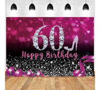 60th Backdrop For Woman Man 60 Years Happy Birthday Party Sixty Photography Background Adult Photographic Photo Banner
