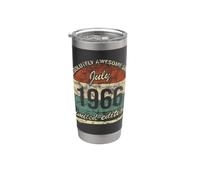 60th Birthday Absolutely Awesome Since July 1966 Vintage Stainless Steel Insulated Tumbler