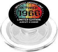 60th Birthday Absolutely Awesome Since October 1966 Man PopSockets PopGrip for MagSafe