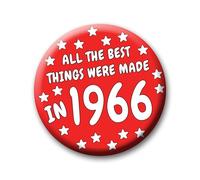 60th Birthday Badge - 76mm All The Best Things Were Made In 1966 Pin Badge Button Gift Under £5 For Him Or Her