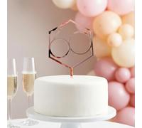 60th Birthday Cake Topper - Reusable Acrylic Number 60 Cake Decorations for Women Men, Elegant Rose Gold Retirement Diamond Wedding Anniversary Party Supplies