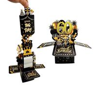 60th Birthday Card 3D Pop Up Greeting Card Black Gold 60 Years Keepsake | Gift for Her Him Ideal for Mum Dad Wife Husband Aunt Anniversary Celebration Party Decoration Birthday Present
