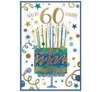 60th Birthday Card - Age 60 Today Men Male Him - Size: 7.5" x 5.25"