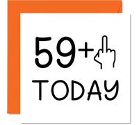 60th Birthday Card Funny for Women - Novelty Middle Finger - Rude Birthday Cards for Men, 145mm Greeting Cards, Joke Banter Cards Mum Dad Grandad Granny Nanny Auntie Uncle