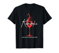 60th Birthday Celebration, Wine Lover, Liquor, Father, Mother, Men, Women, 60th Anniversary Aged with Grace and Wine T-Shirt