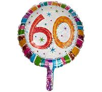 60th Birthday Color Blast Standard Foil Balloons S40-1 Pc