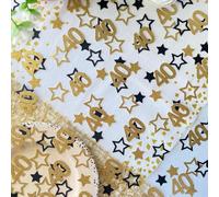 60th Birthday Confetti, Black&Gold Glitter Cheers to Sixty Years Table Confetti for Men Women, Number 60 Paper Scatters, Happy 60th Birthday/Anniversary Party Table Decoration (60TH)