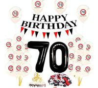 60th Birthday Decoration Woman and Man - Traffic Sign Set for 60 Years - Garland, Balloons and Banner for a Creative Celebration (70)