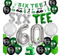 60th Birthday Decorations, Golf Themed Happy 60th Birthday Party Decorations for Men Balloons Numbers Banner Accessories Gifts for Him