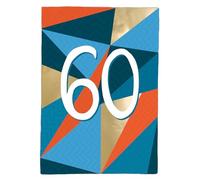 60th Birthday for Him Fun, Funky, Fabulous! Contemporary Birthday Card ELML045