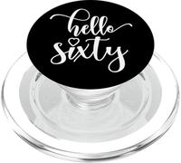 60th Birthday, For Women, Hello Sixty, 60 Years Old, Cute PopSockets PopGrip for MagSafe