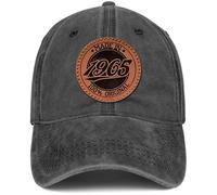 60th Birthday Gifts for Men Women 60 Year Old Gifts 1965 Birthday Vintage Hat 100% Cotton Baseball Cap, Made In-01, One size