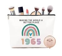 60th Birthday Gifts for Woman | Inspirational 60th Birthday Gifts for Her | Small Pencile Bag Toiletry Bag Cosmetic Bags | Unique Presents for Friend Sister Bestie (Brush not Include)